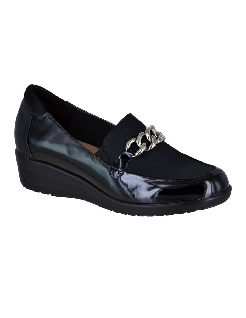 Mocasín de plataforma con cadena