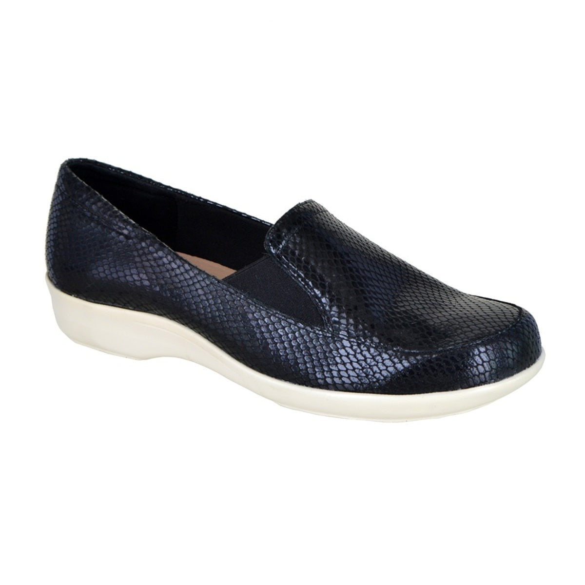 Mocasín de piel texturizado