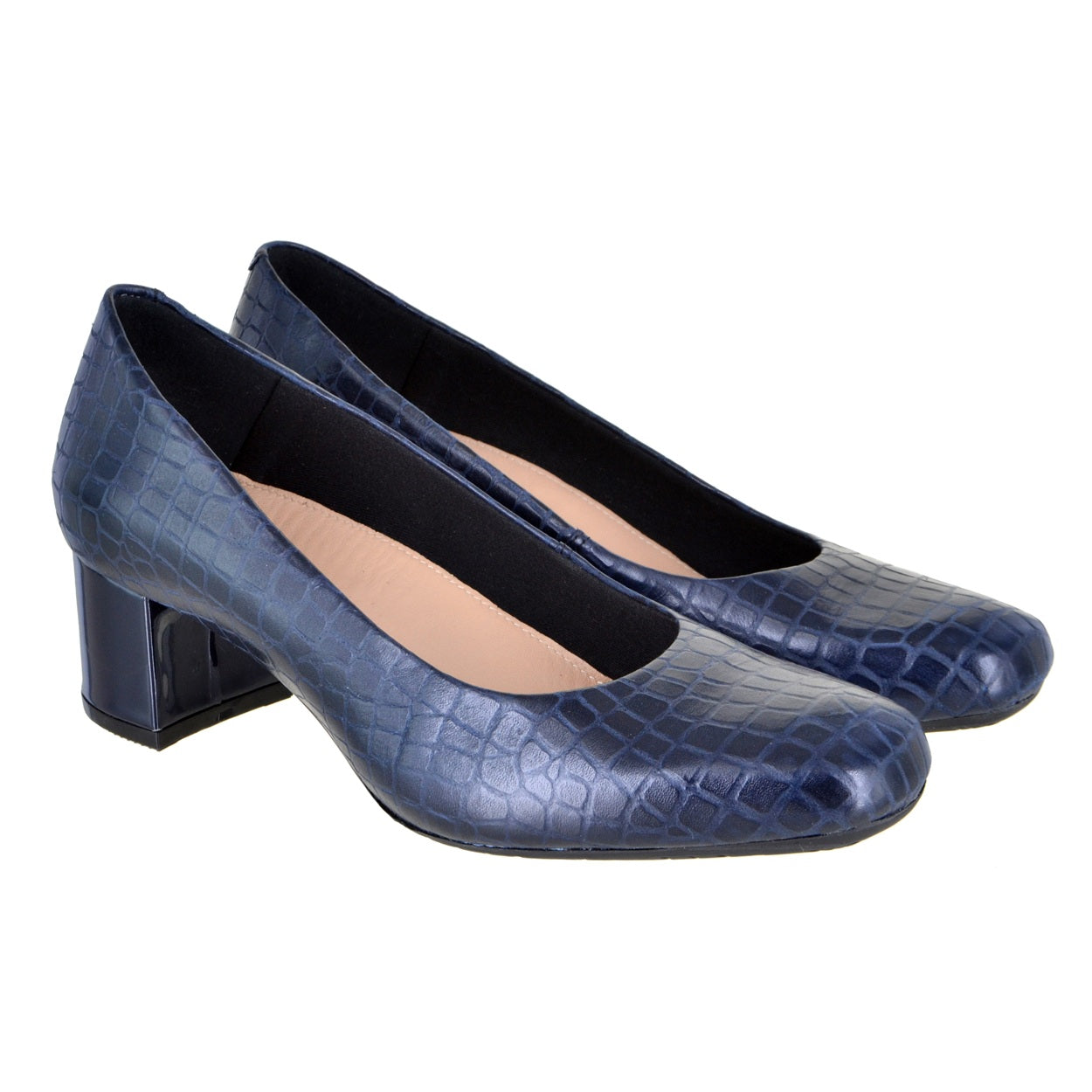 Zapatilla de piel tipo croco