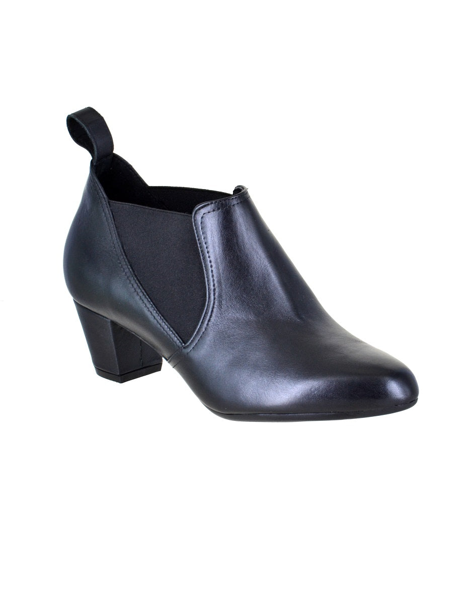 Botín de tacón medio tipo chelsea