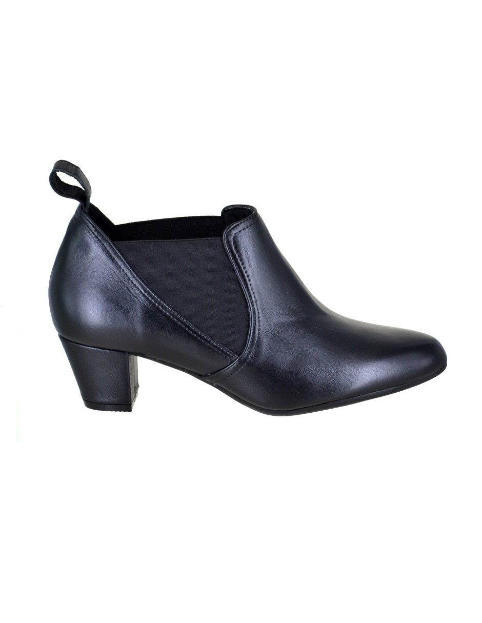 Botín de tacón medio tipo chelsea