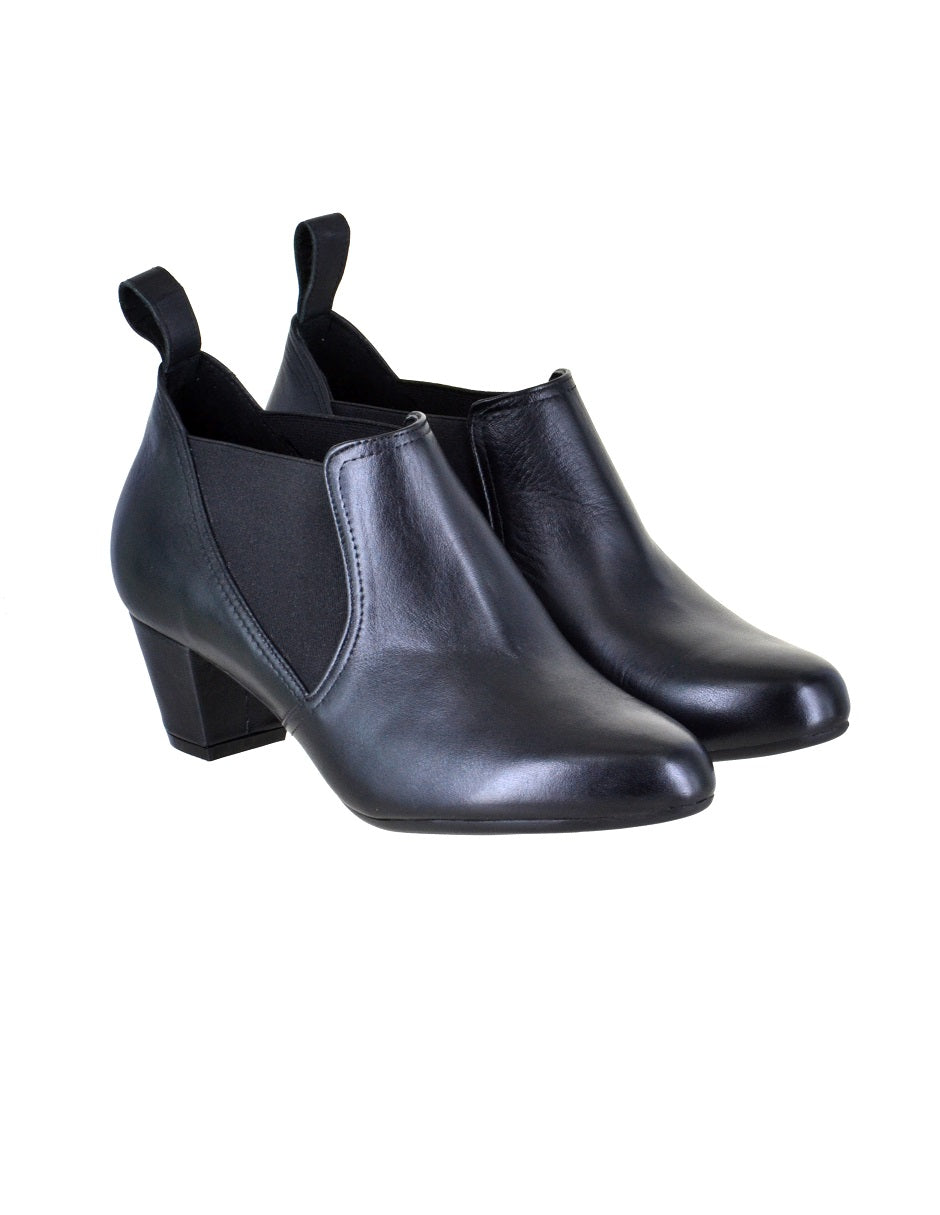 Botín de tacón medio tipo chelsea