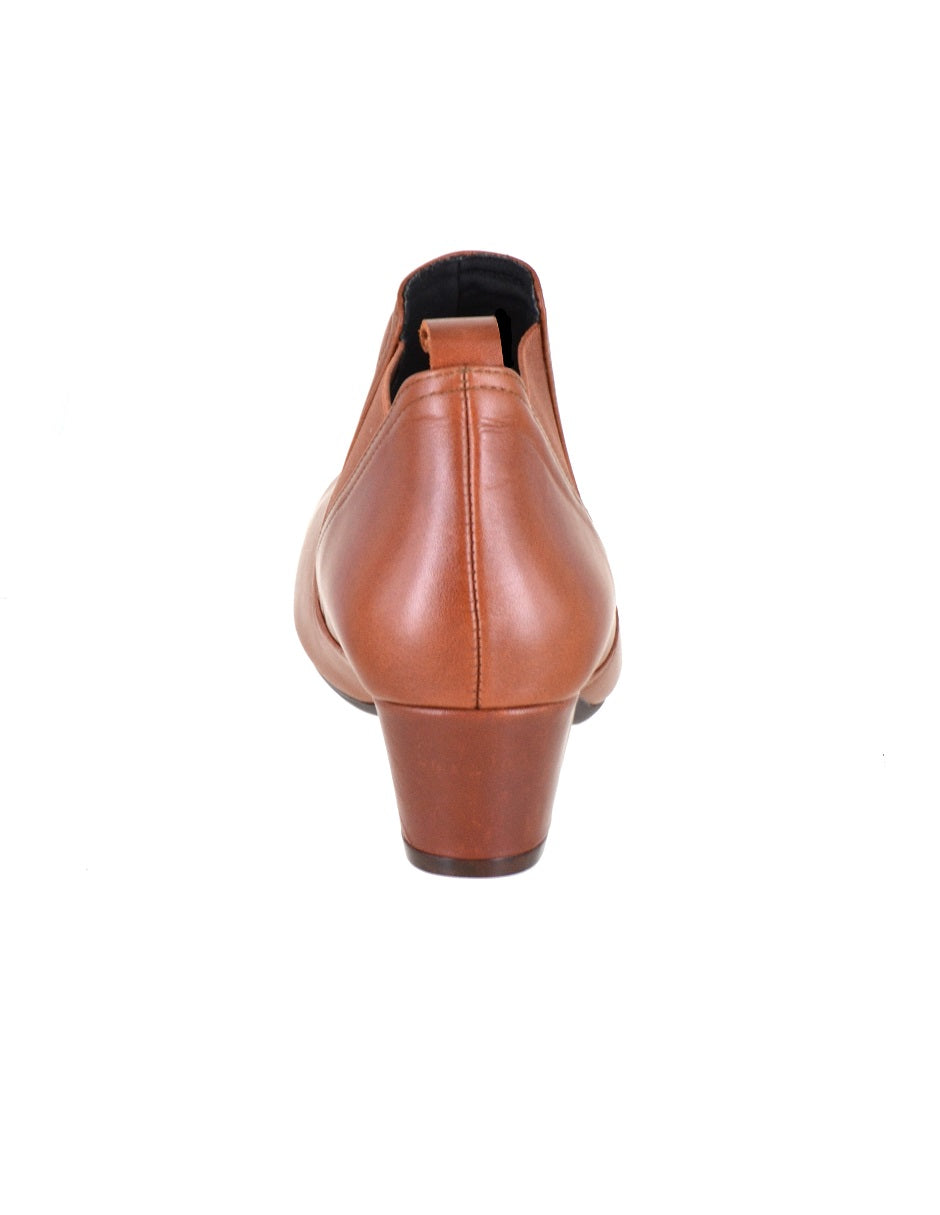 Botín de tacón medio tipo chelsea