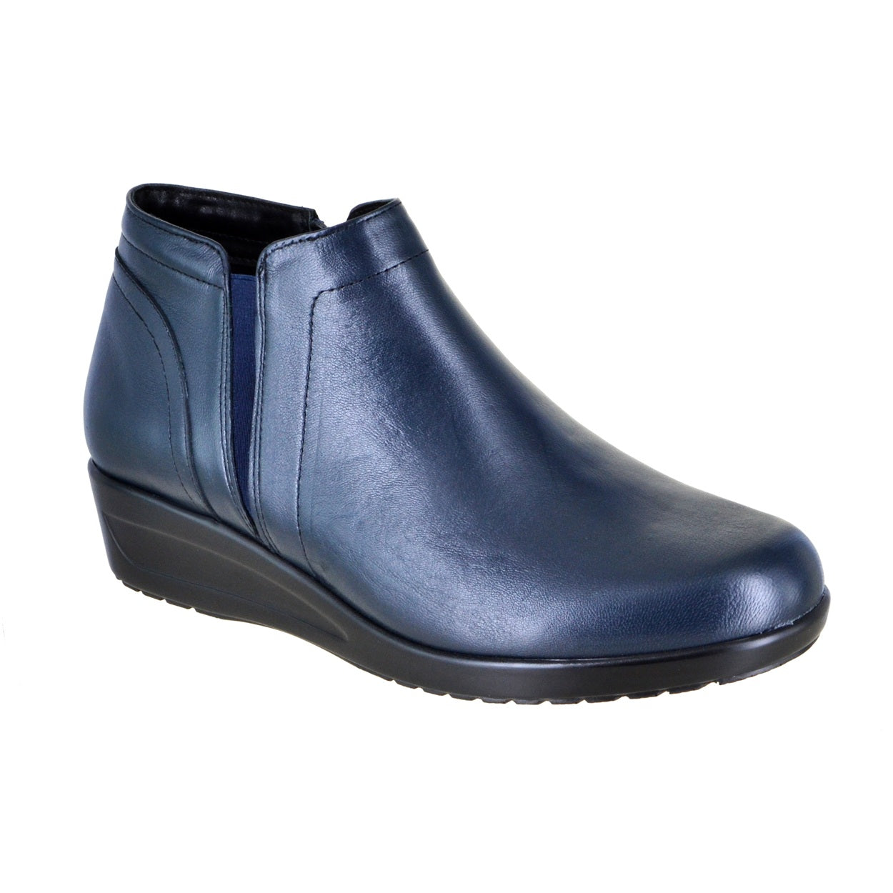 Botín de piel en plataforma