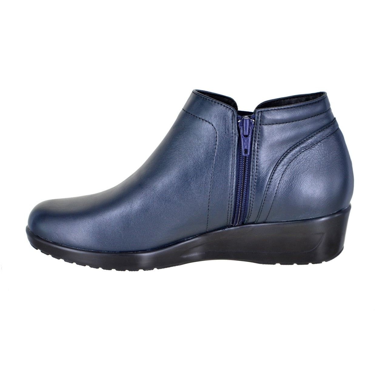 Botín de piel en plataforma