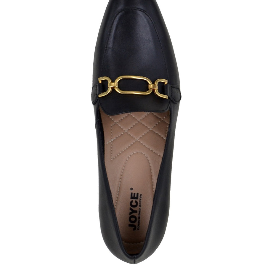 Zapatilla con herraje - negro