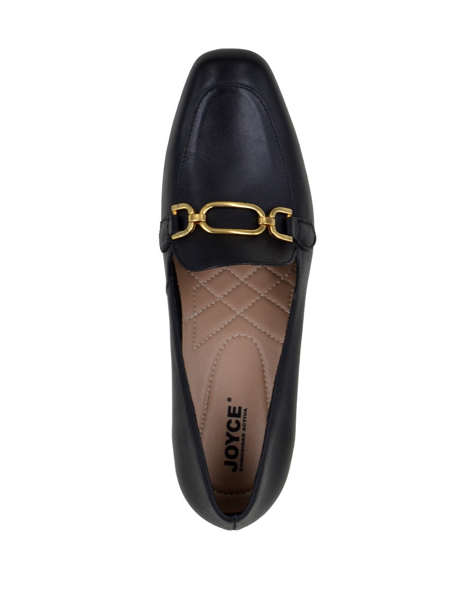 Zapatilla con herraje - negro