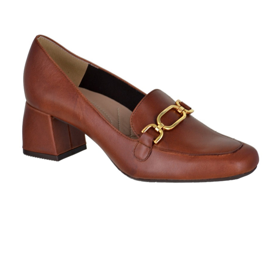 Zapatilla con herraje - café