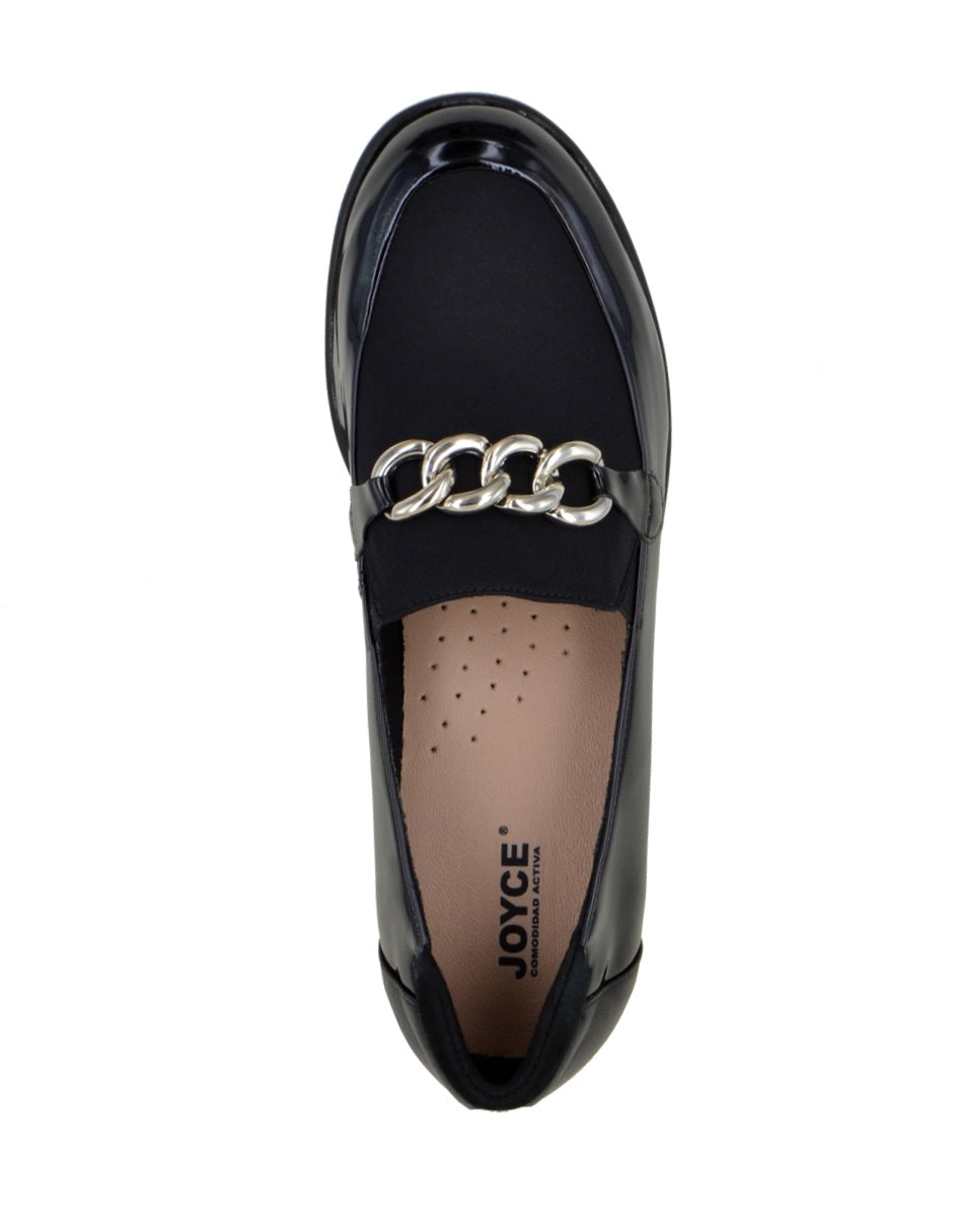 Mocasín de plataforma con cadena