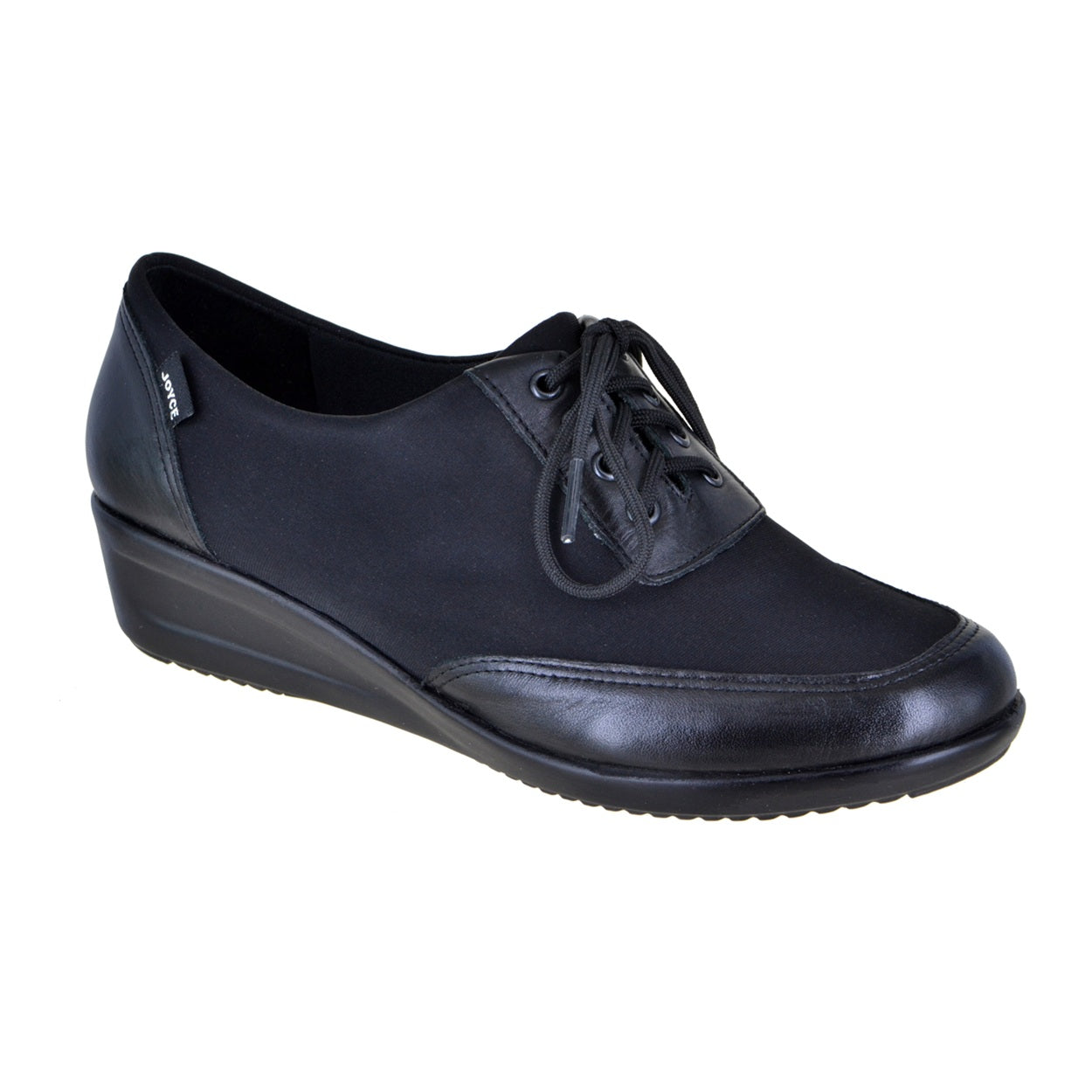 Sneaker suave de licra y piel