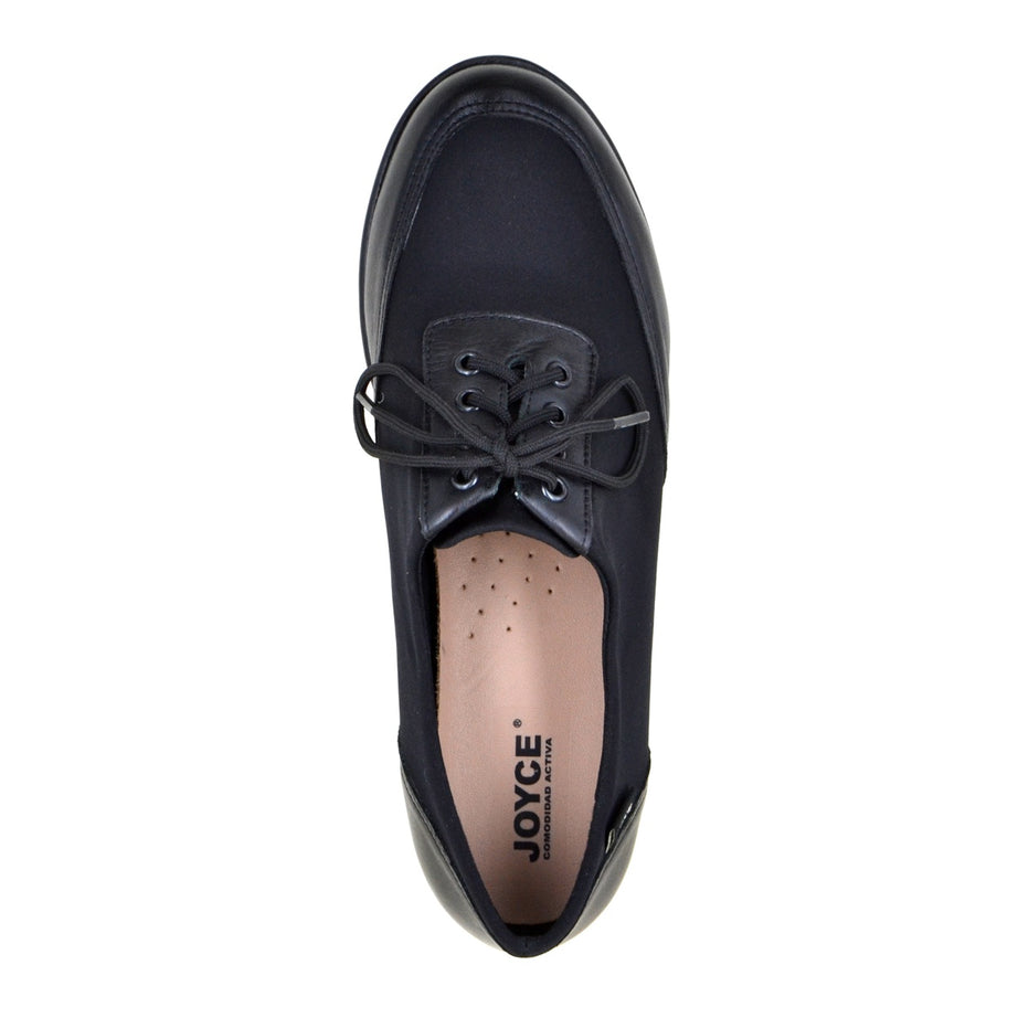 Sneaker suave de licra y piel