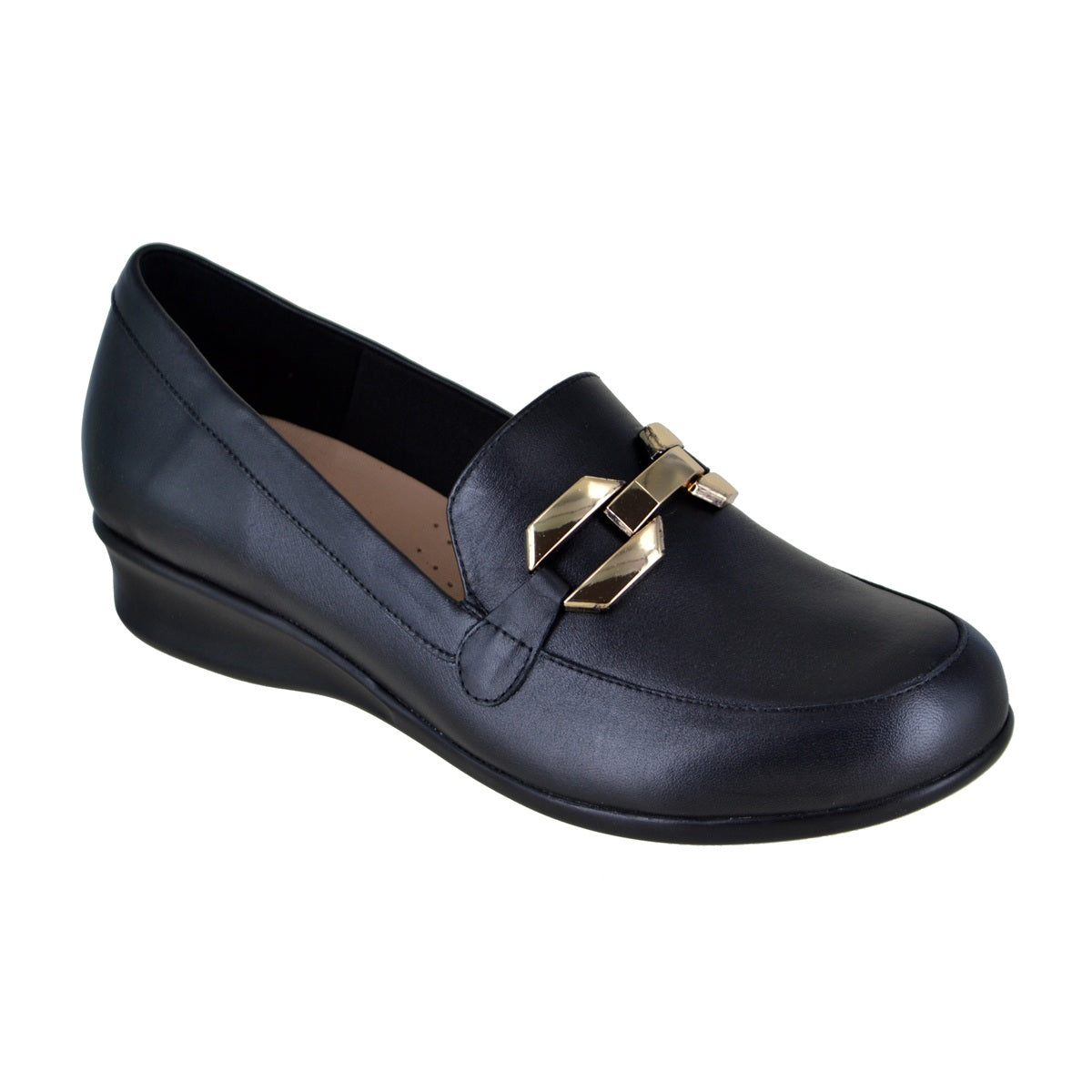 Zapato estilo mocasín con hebilla decorativa