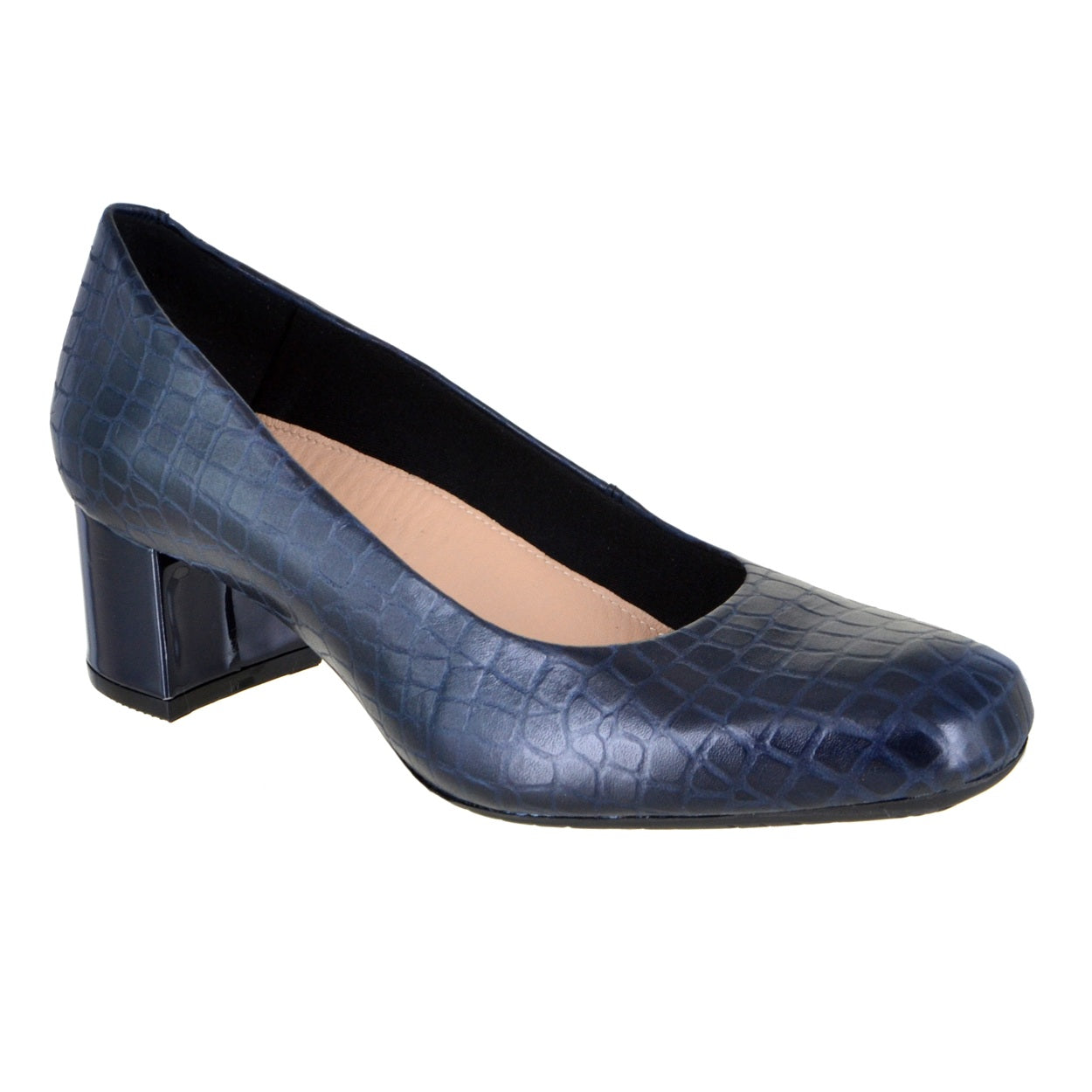 Zapatilla de piel tipo croco