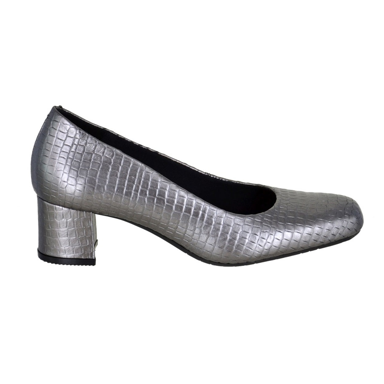 Zapatilla de piel tipo croco