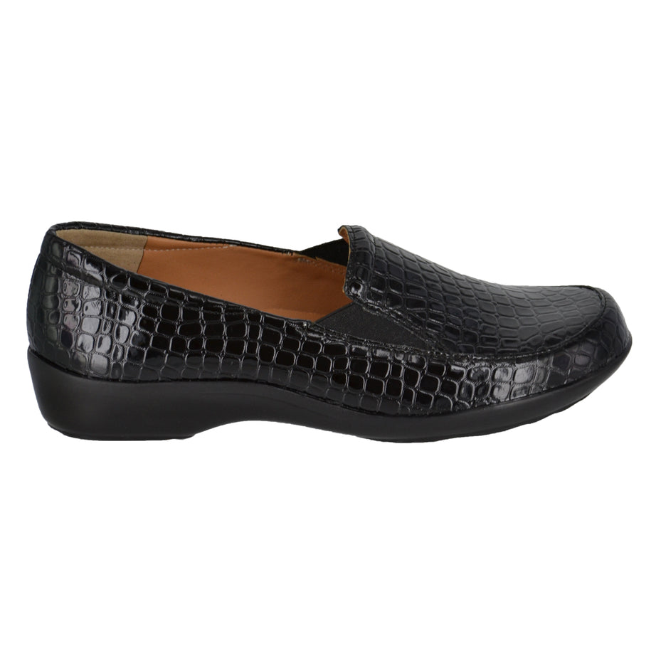 Mocasín casual texturizado - negro