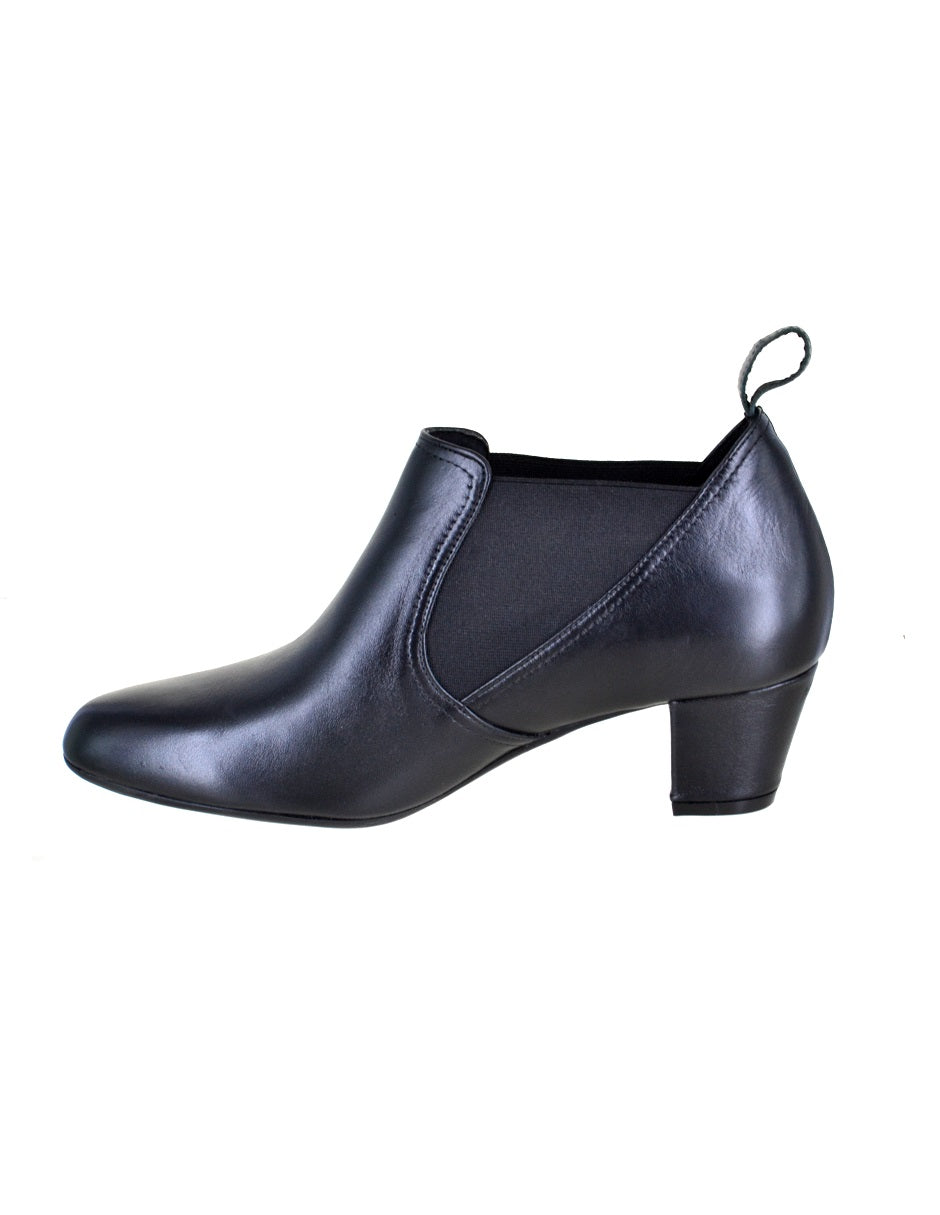 Botín de tacón medio tipo chelsea