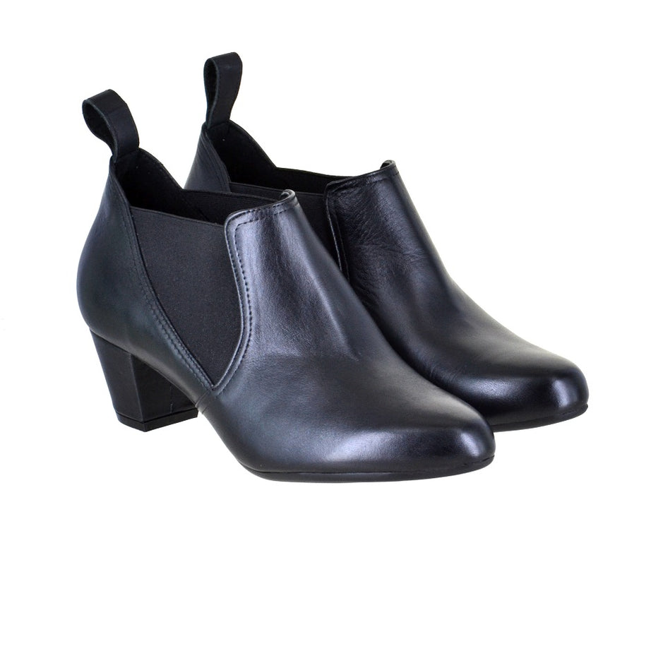 Botín de tacón medio tipo chelsea