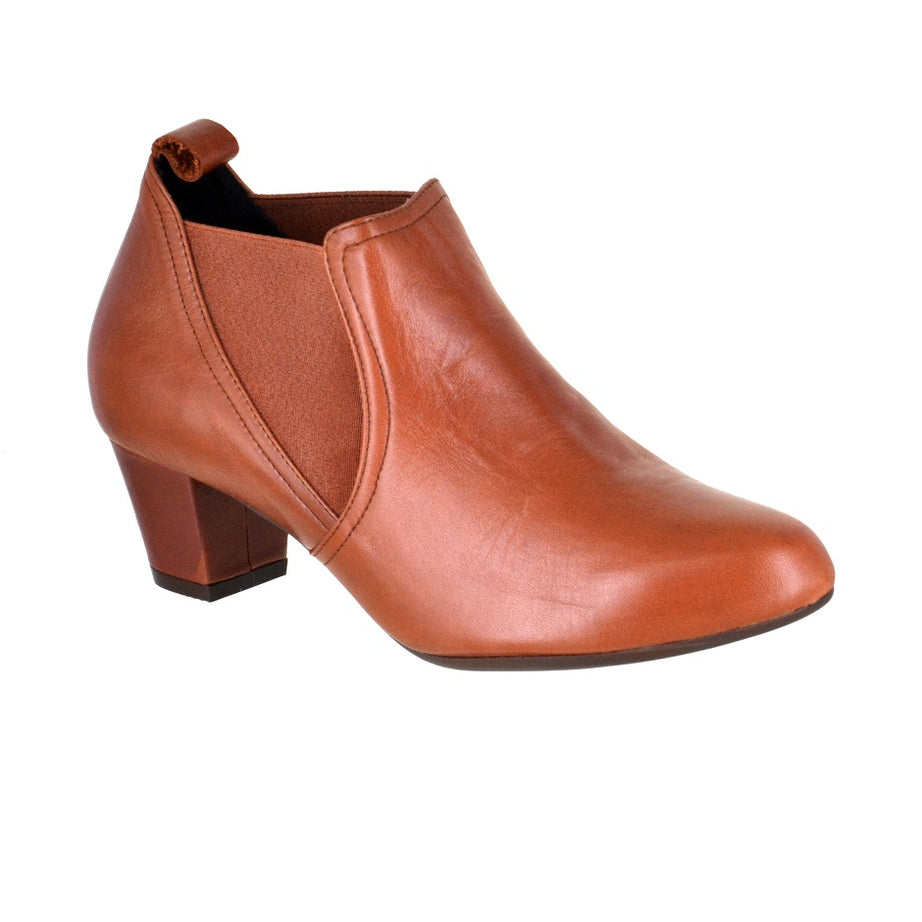 Botín de tacón medio tipo chelsea