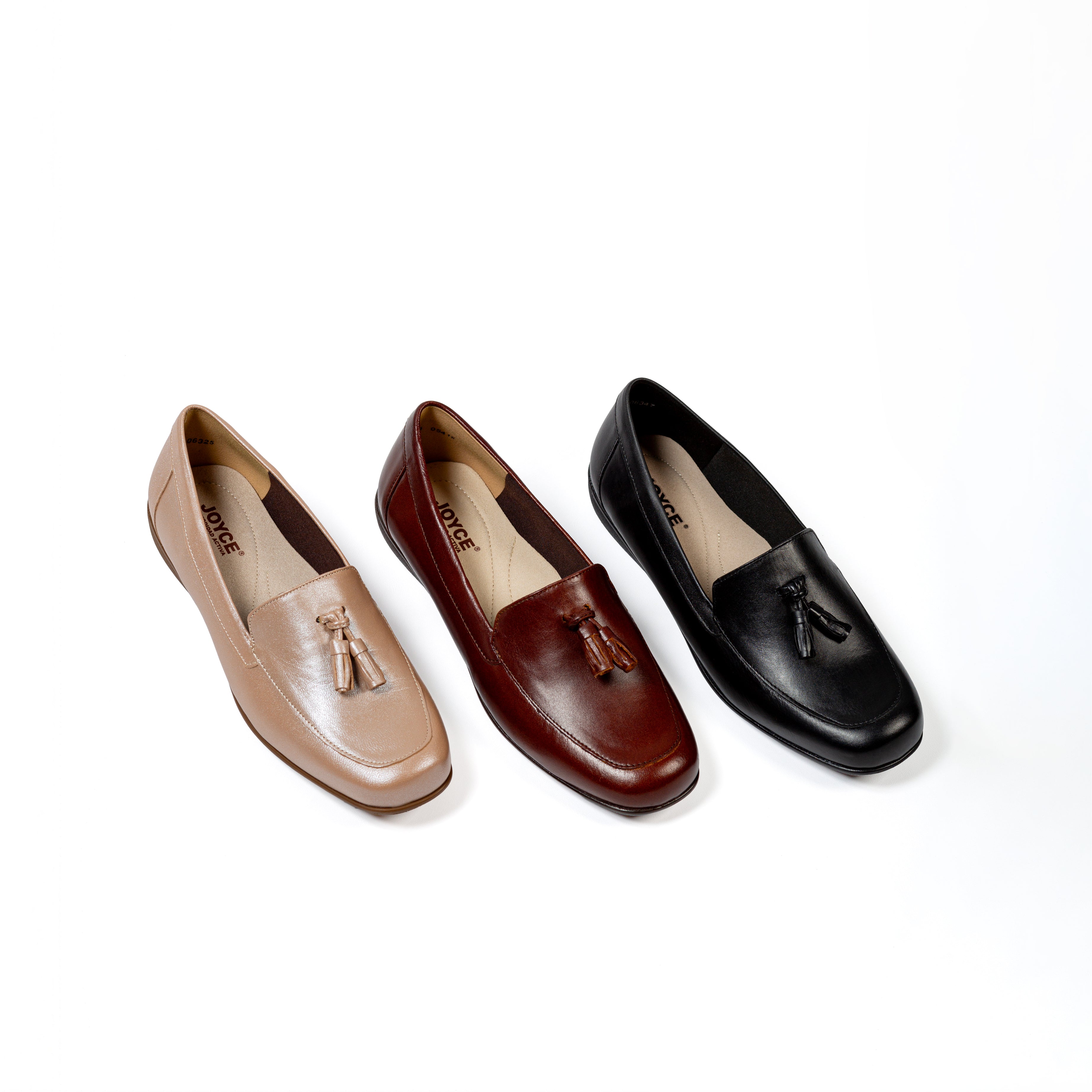 Mocasín de piel con borlas - seda rosa