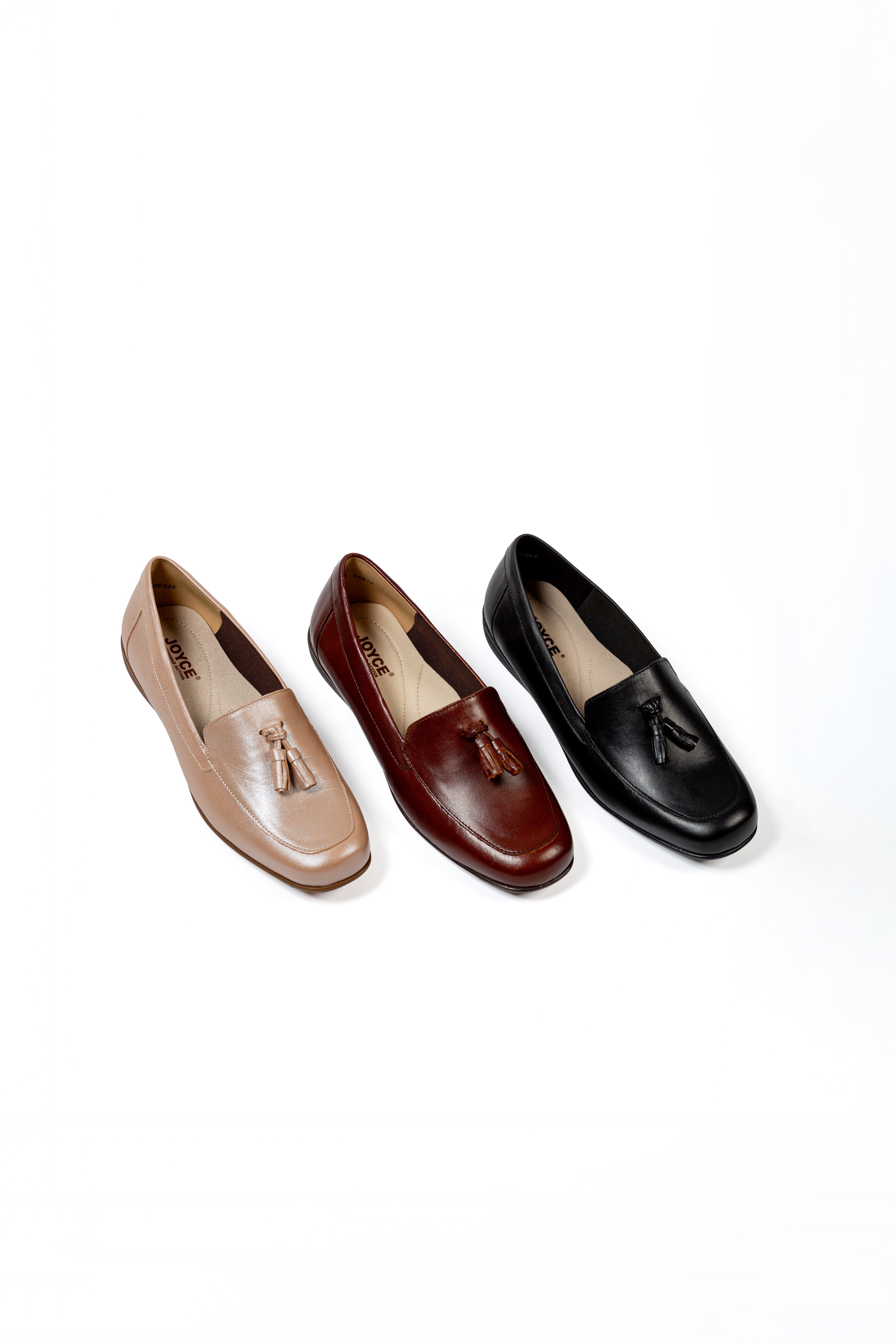Mocasín de piel con borlas - seda rosa
